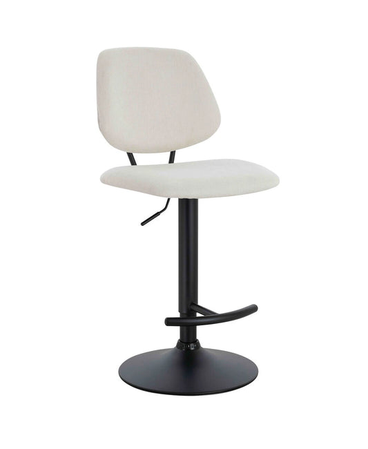 Marine Set of 2 Beige Textured Fabric Bar Chairs