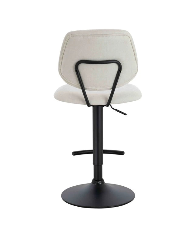 Marine Set of 2 Beige Textured Fabric Bar Chairs