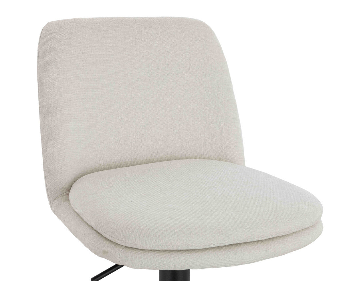 Myla Set of 2 Beige Textured Fabric Cushioned Bar Chairs