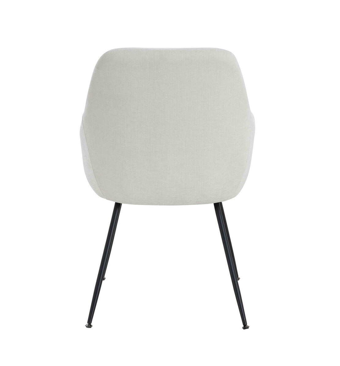 Sande Set of 2 Light Beige Textured Fabric Dining Chairs with Arms