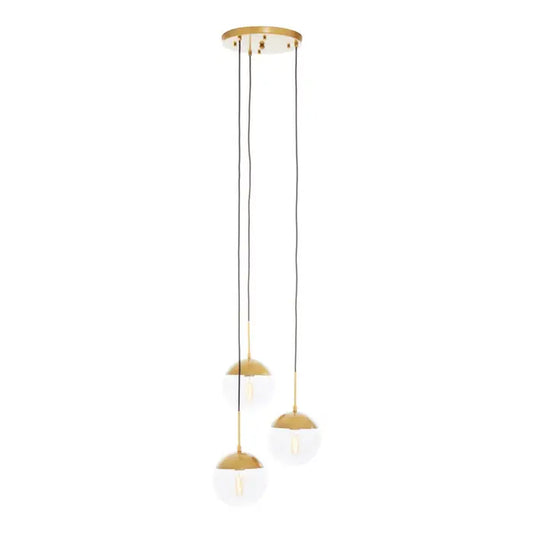 Raine Gold Finish 3 Bulb Pendant Light