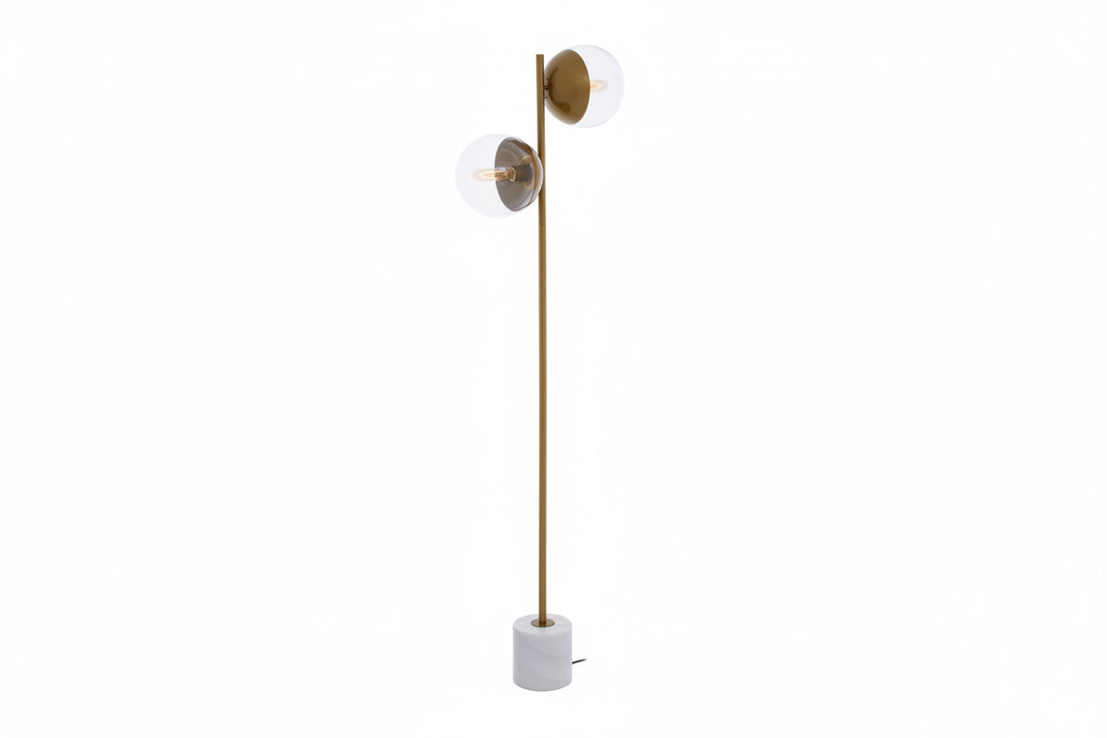 Revel Two Light Gold Finish Floor Lamp