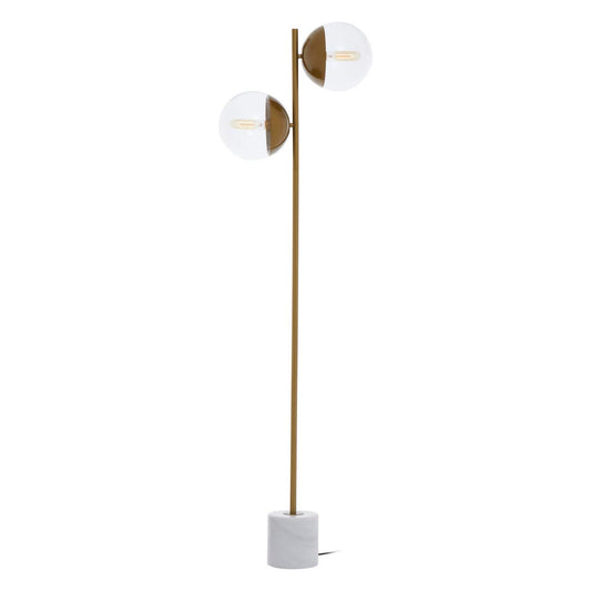 Revel Two Light Gold Finish Floor Lamp