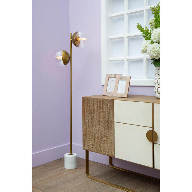Revel Two Light Gold Finish Floor Lamp
