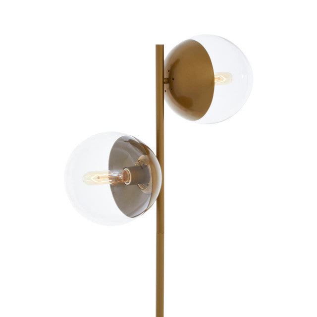 Revel Two Light Gold Finish Floor Lamp