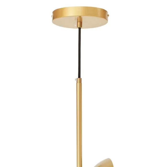 Raine Gold Finish Pendant Light With Two Glass Shades