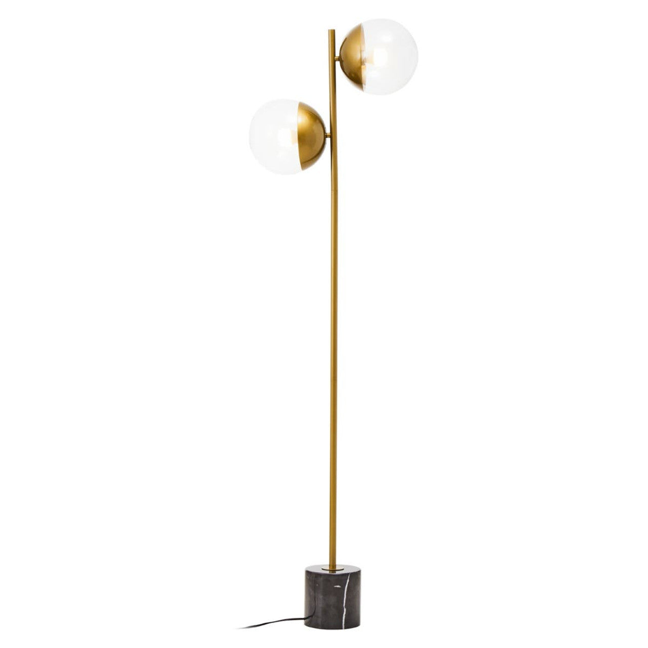 Revel 2 Bulb Gold Finish Metal Floor Lamp