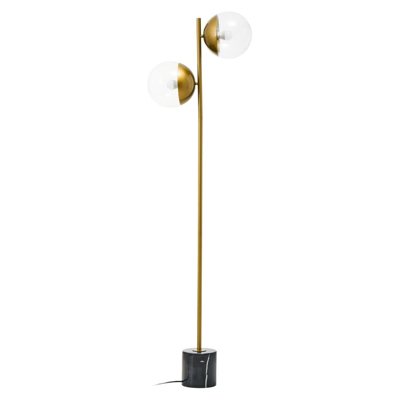 Revel 2 Bulb Gold Finish Metal Floor Lamp