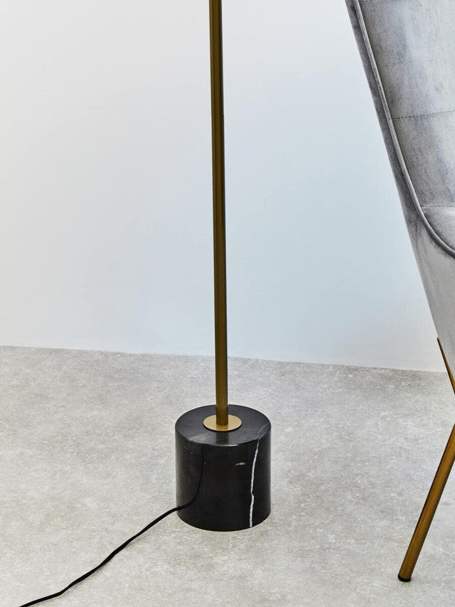 Revel 2 Bulb Gold Finish Metal Floor Lamp