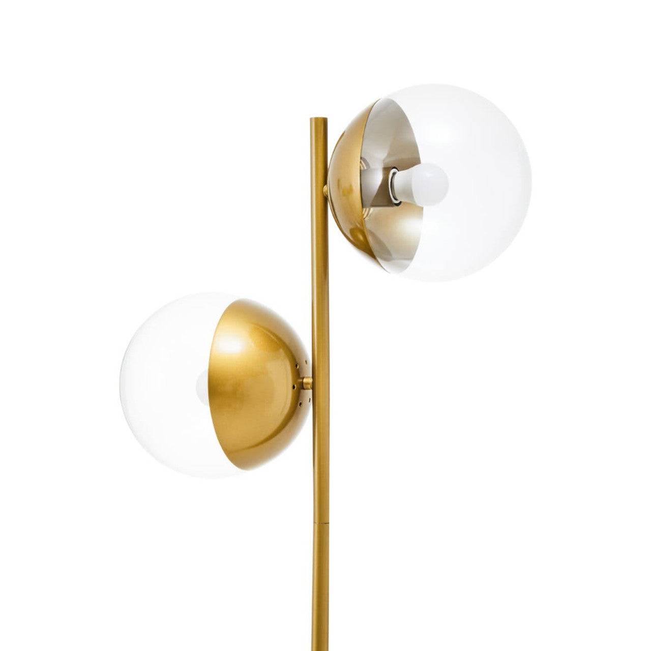 Revel 2 Bulb Gold Finish Metal Floor Lamp