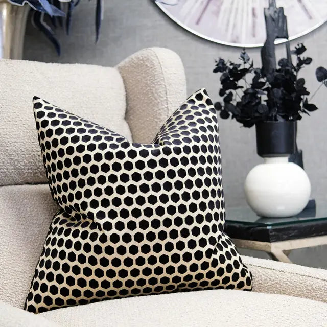Chimes - Large Jorvik Black Cushion 56 x 56