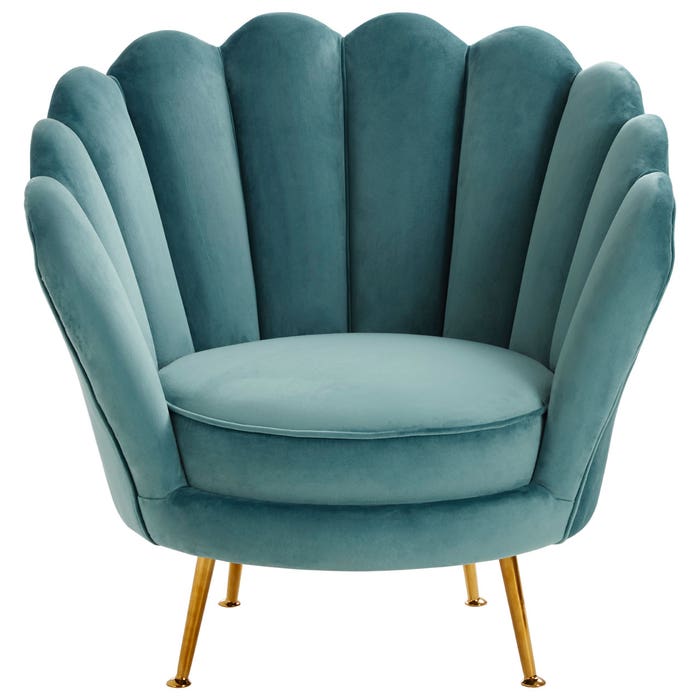 Chimes - Monroe Blue Scalloped Chair