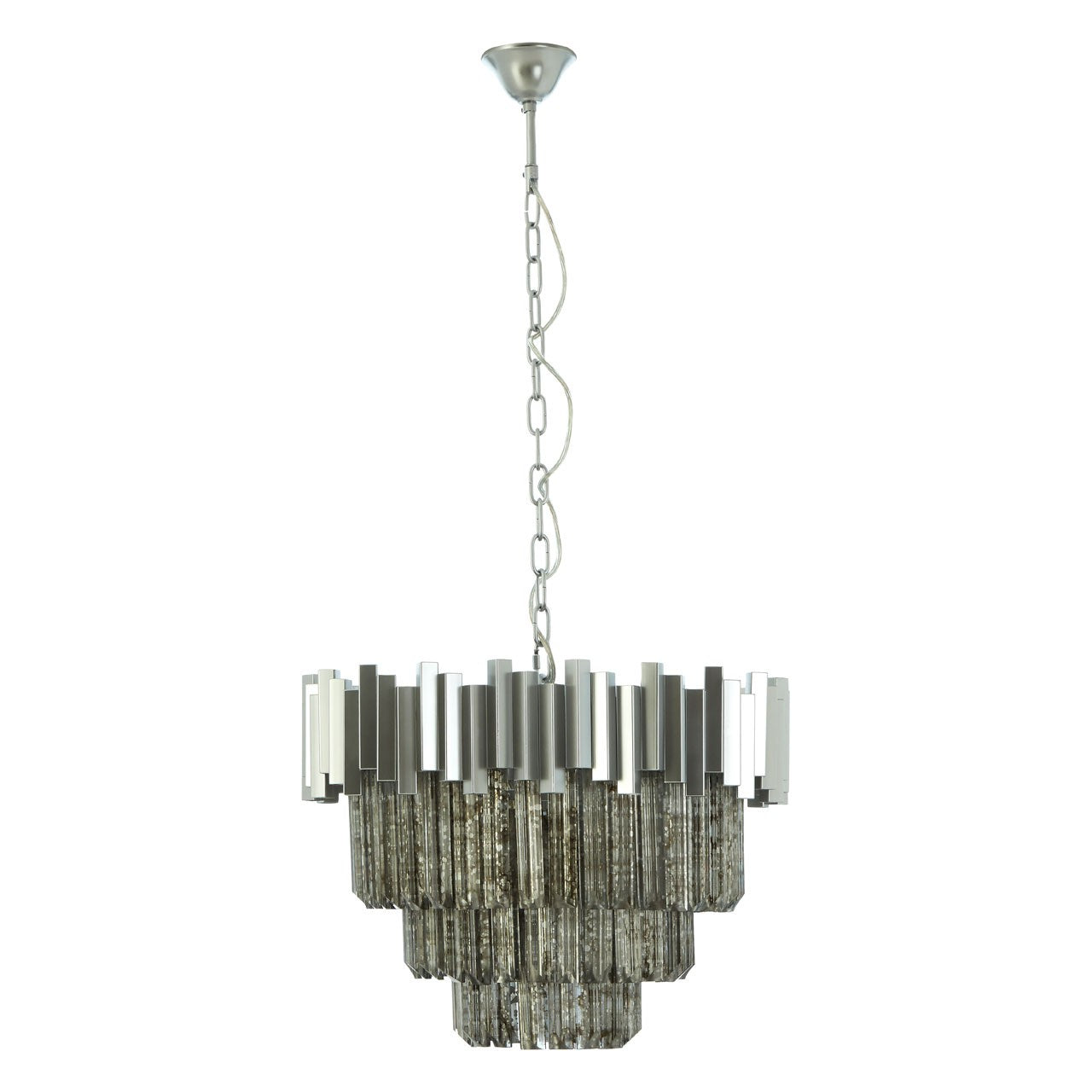 Chimes - Samara Small Nickel Painted Chandelier