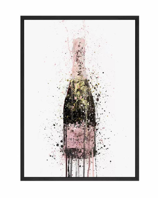 Chimes - Champagne abstract Canvas with frame visual 1 - 50 x 70cm