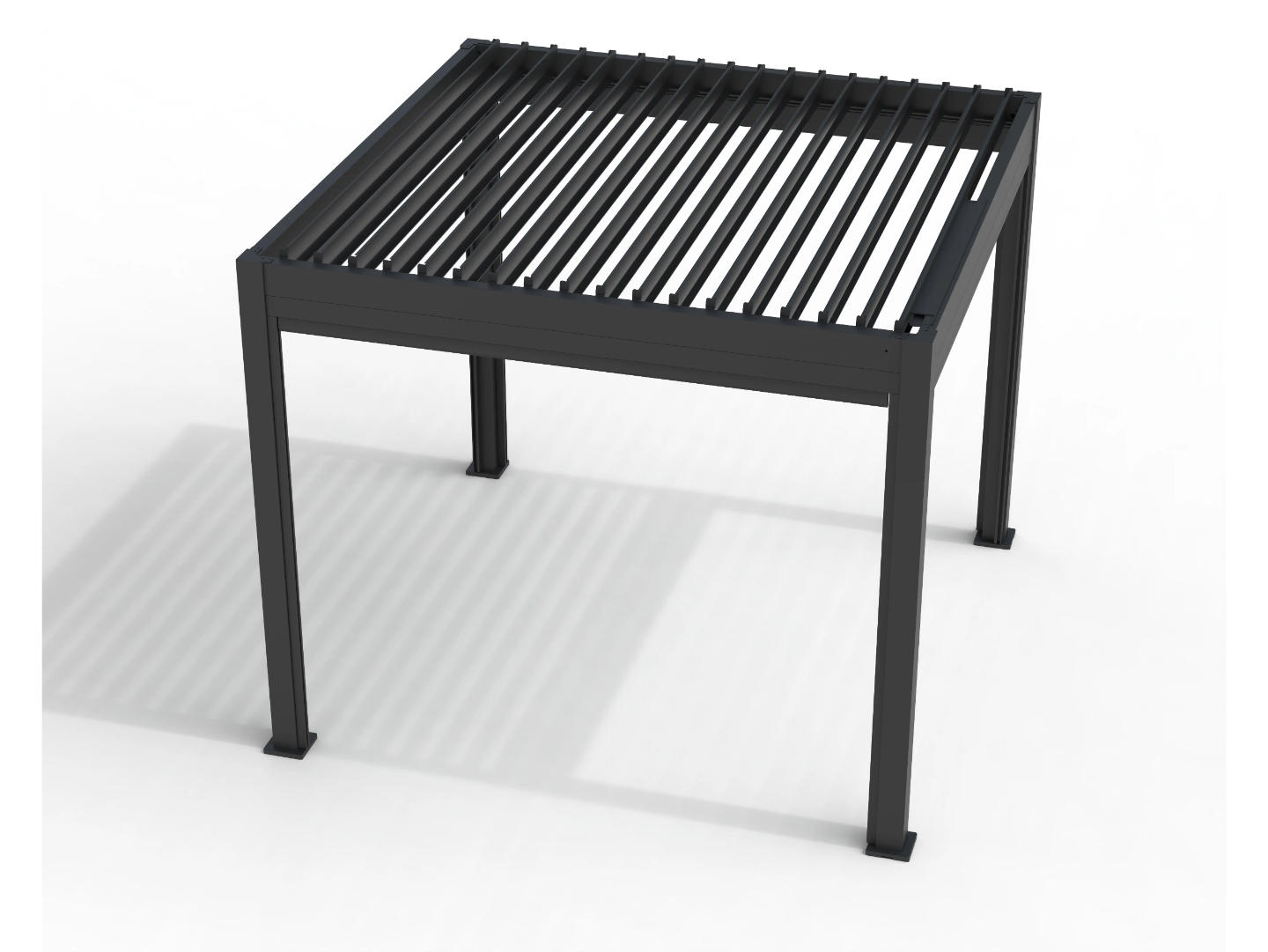 Chimes - Rivaro Deluxe 3m x 3m Motorised Aluminium Pergola with Solar LEDs