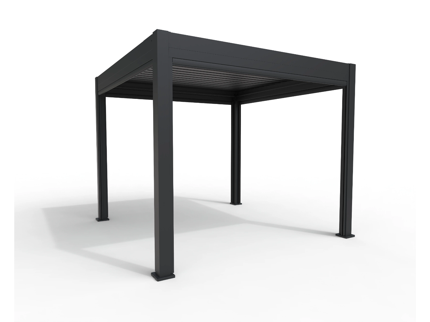 Chimes - Rivaro Deluxe 3m x 3m Motorised Aluminium Pergola with Solar LEDs