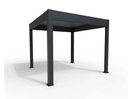 Chimes - Rivaro Deluxe 3m x 3m Motorised Aluminium Pergola with Solar LEDs