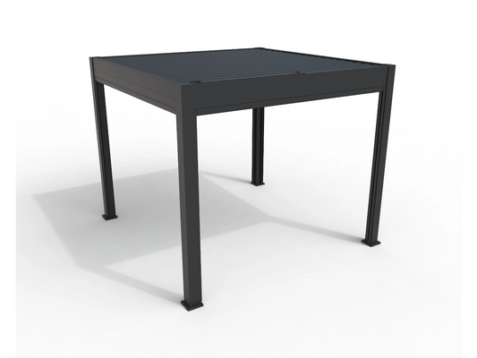 Chimes - Rivaro Deluxe 3m x 3m Motorised Aluminium Pergola with Solar LEDs