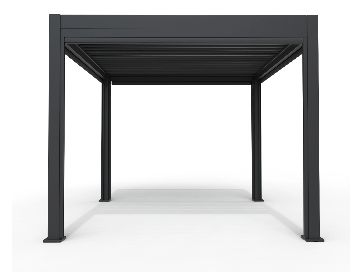Chimes - Rivaro Deluxe 3m x 3m Motorised Aluminium Pergola with Solar LEDs