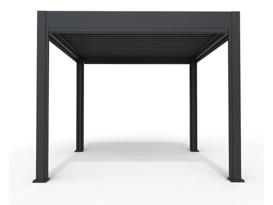 Chimes - Rivaro Deluxe 3m x 3m Motorised Aluminium Pergola with Solar LEDs