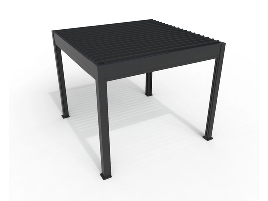 Chimes - Rivaro Deluxe 3m x 3m Motorised Aluminium Pergola with Solar LEDs