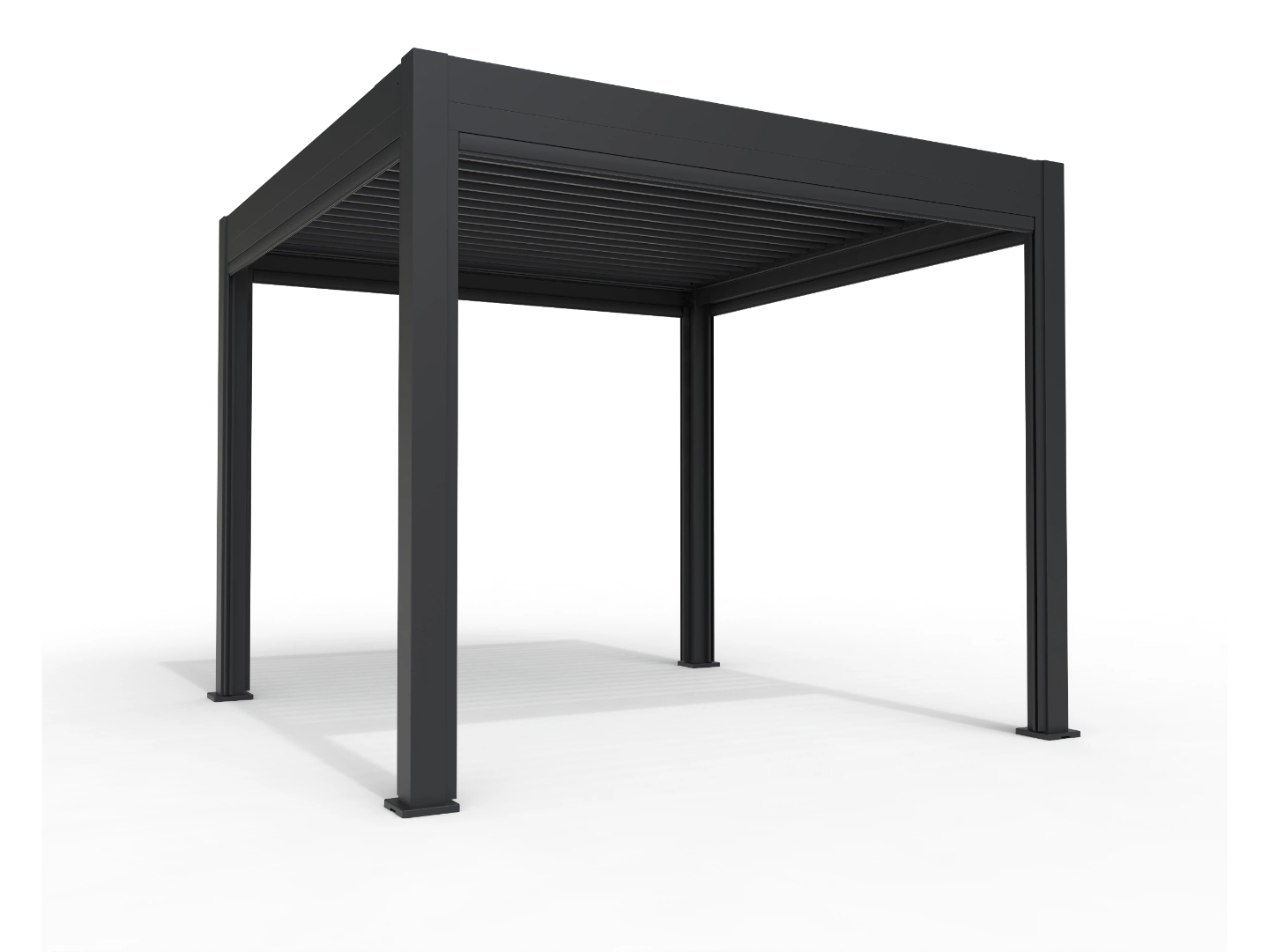 Chimes - Rivaro Deluxe 3m x 3m Motorised Aluminium Pergola with Solar LEDs