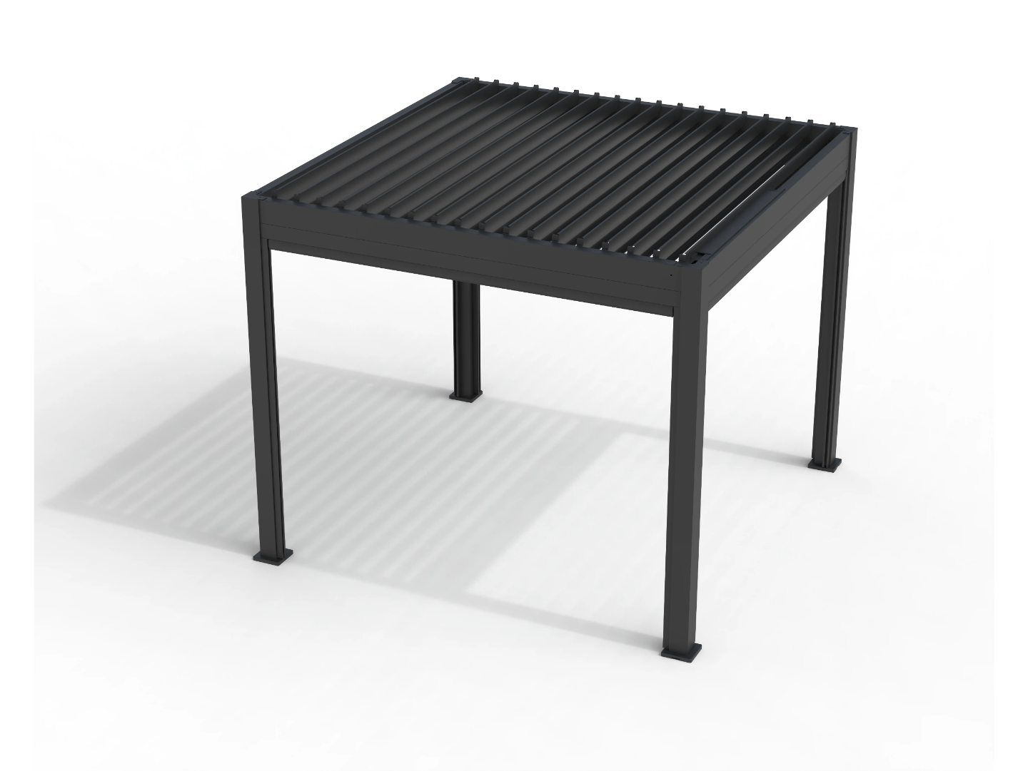 Chimes - Rivaro Deluxe 3m x 3m Motorised Aluminium Pergola with Solar LEDs