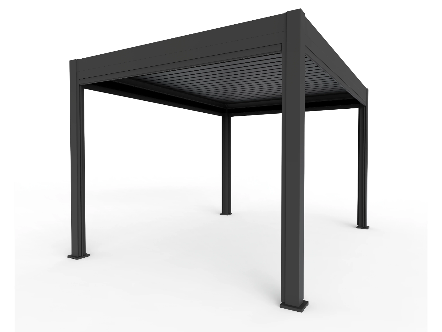 Chimes - Rivaro Deluxe 4m x 3m Motorised Aluminium Pergola with Solar LEDs