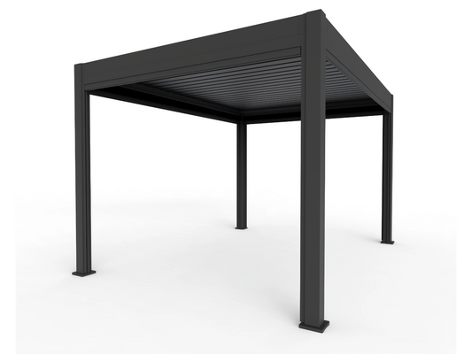 Chimes - Rivaro Deluxe 4m x 3m Motorised Aluminium Pergola with Solar LEDs