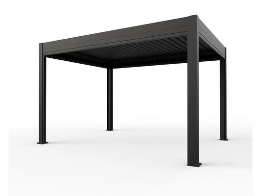 Chimes - Rivaro Deluxe 4m x 3m Motorised Aluminium Pergola with Solar LEDs