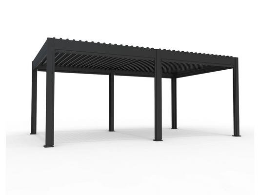 Chimes - Rivaro Deluxe 6m x 3m Motorised Aluminium Pergola with Solar LEDs