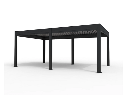 Chimes - Rivaro Deluxe 6m x 3m Motorised Aluminium Pergola with Solar LEDs