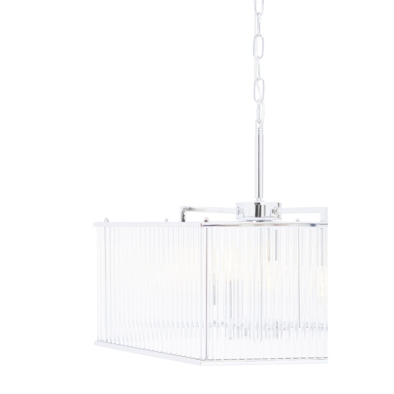 Chimes - Listra 6 Light Hexagonal Chrome Pendant Light