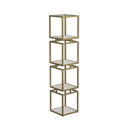 Sasha 4-Tier Square Display Unit Cream and Gold