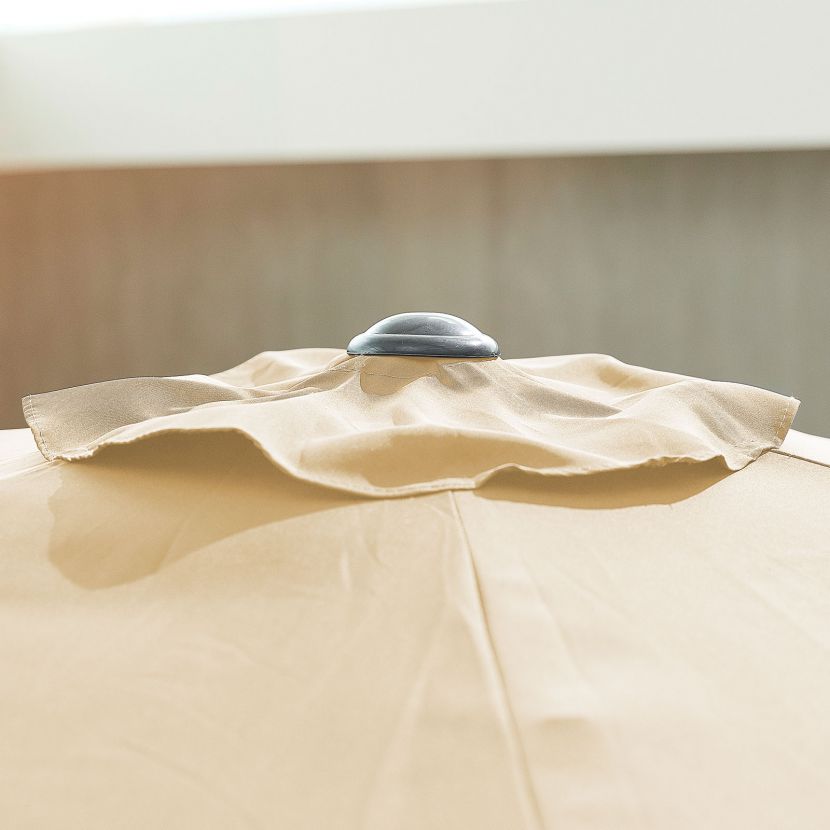 Chimes Antigua Aluminium 3m Round Parasol - Beige