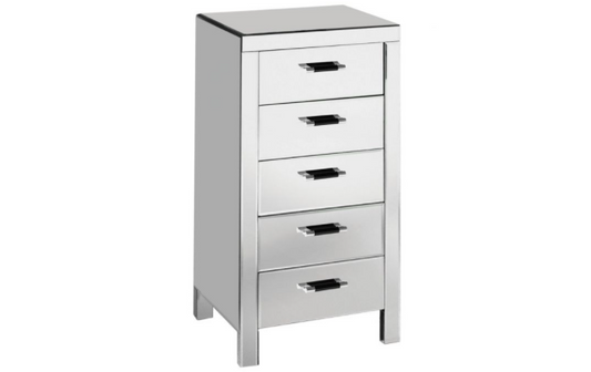 Chimes - Felicia 5 Draw Mirrored Chest