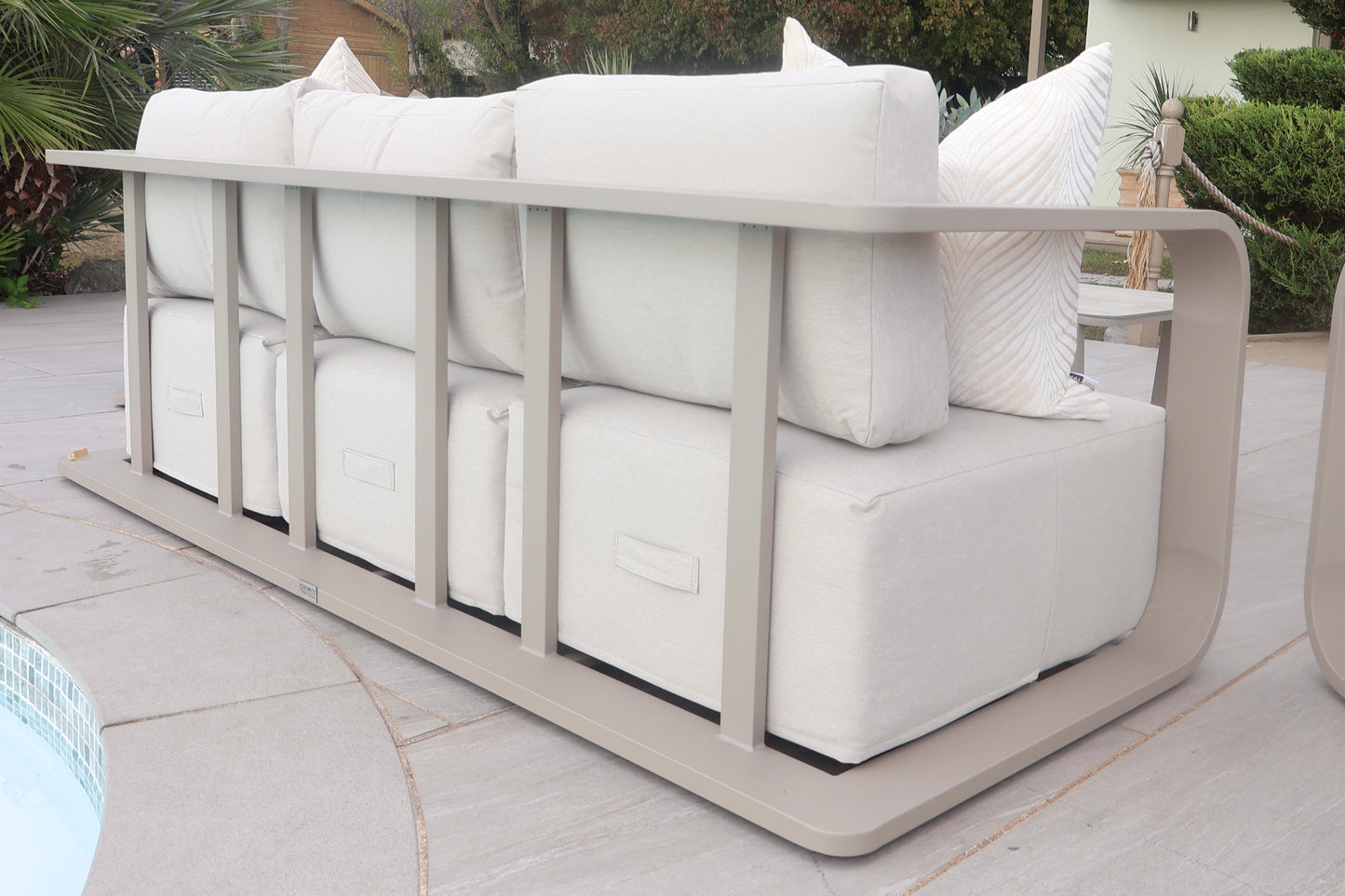 Chimes - Capri 3 Seat Aluminium Sofa Set With Coffee Table