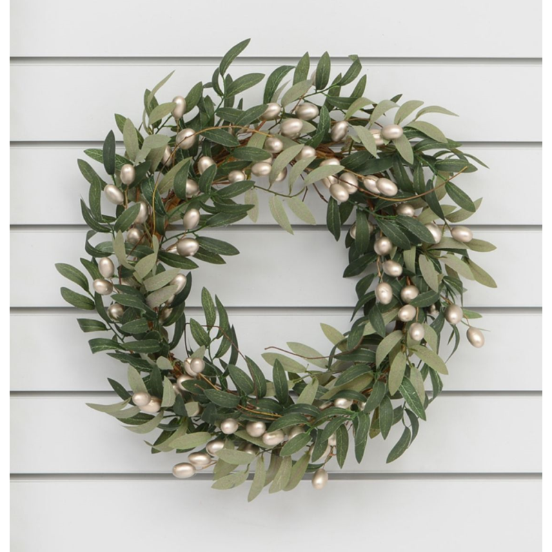24` OLIVE WREATH CHAMPAGNE