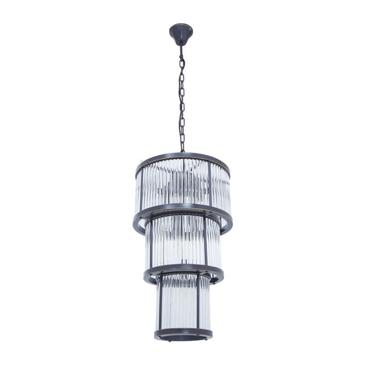 Chimes - Scarla 3 Tier Chandelier Black