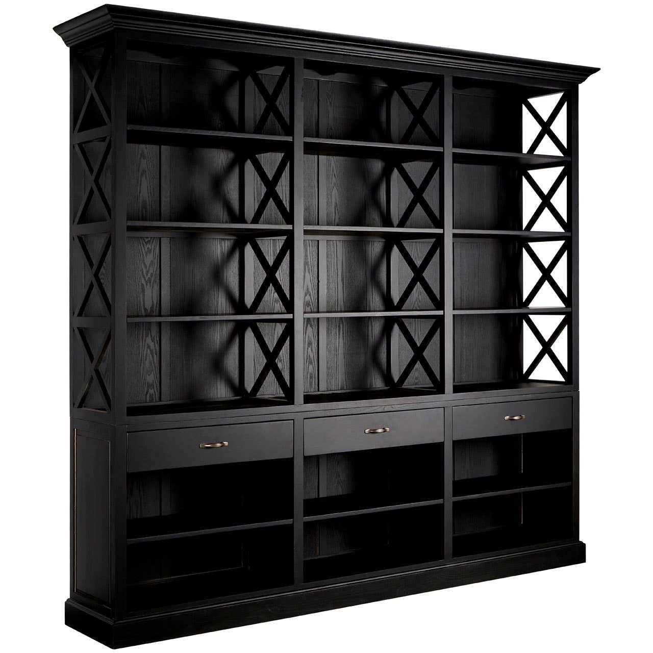 Libra Black Birchwood Large Cabinet