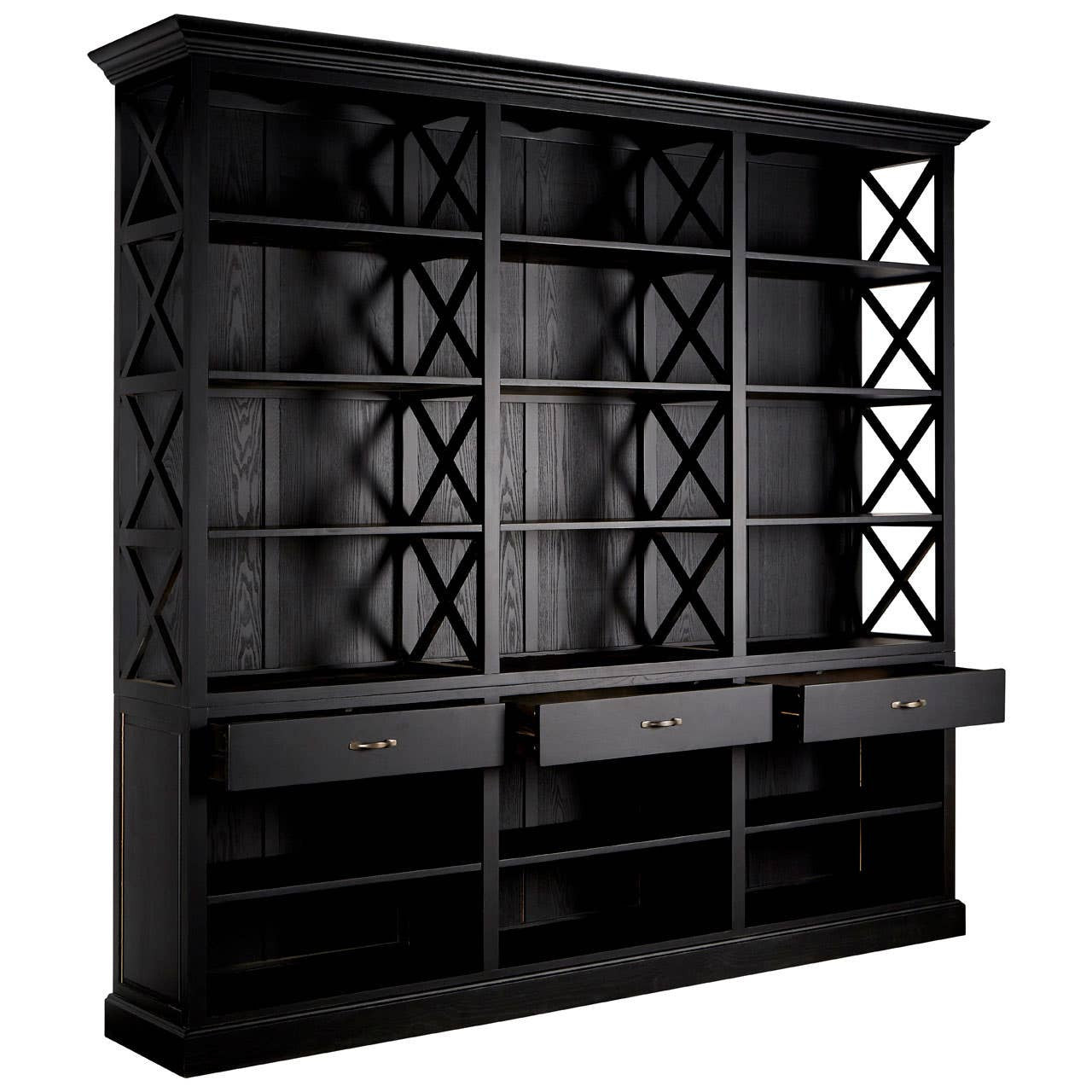 Libra Black Birchwood Large Cabinet