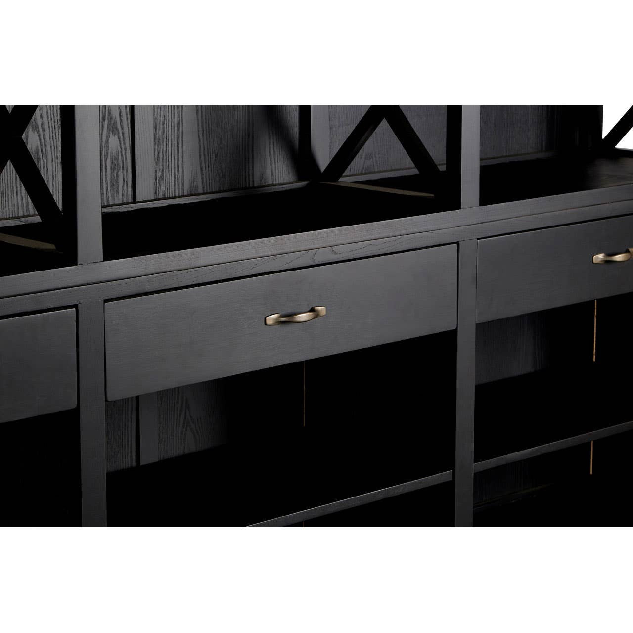Libra Black Birchwood Large Cabinet