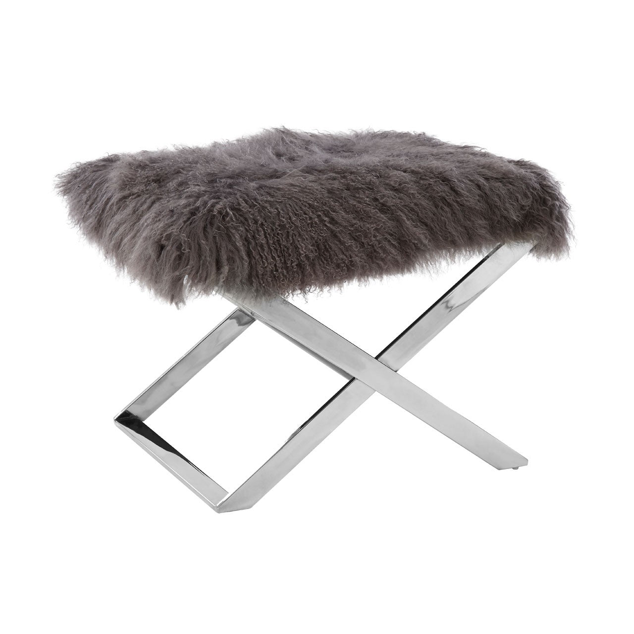 Chimes - Savannah Grey Sheepskin Stool