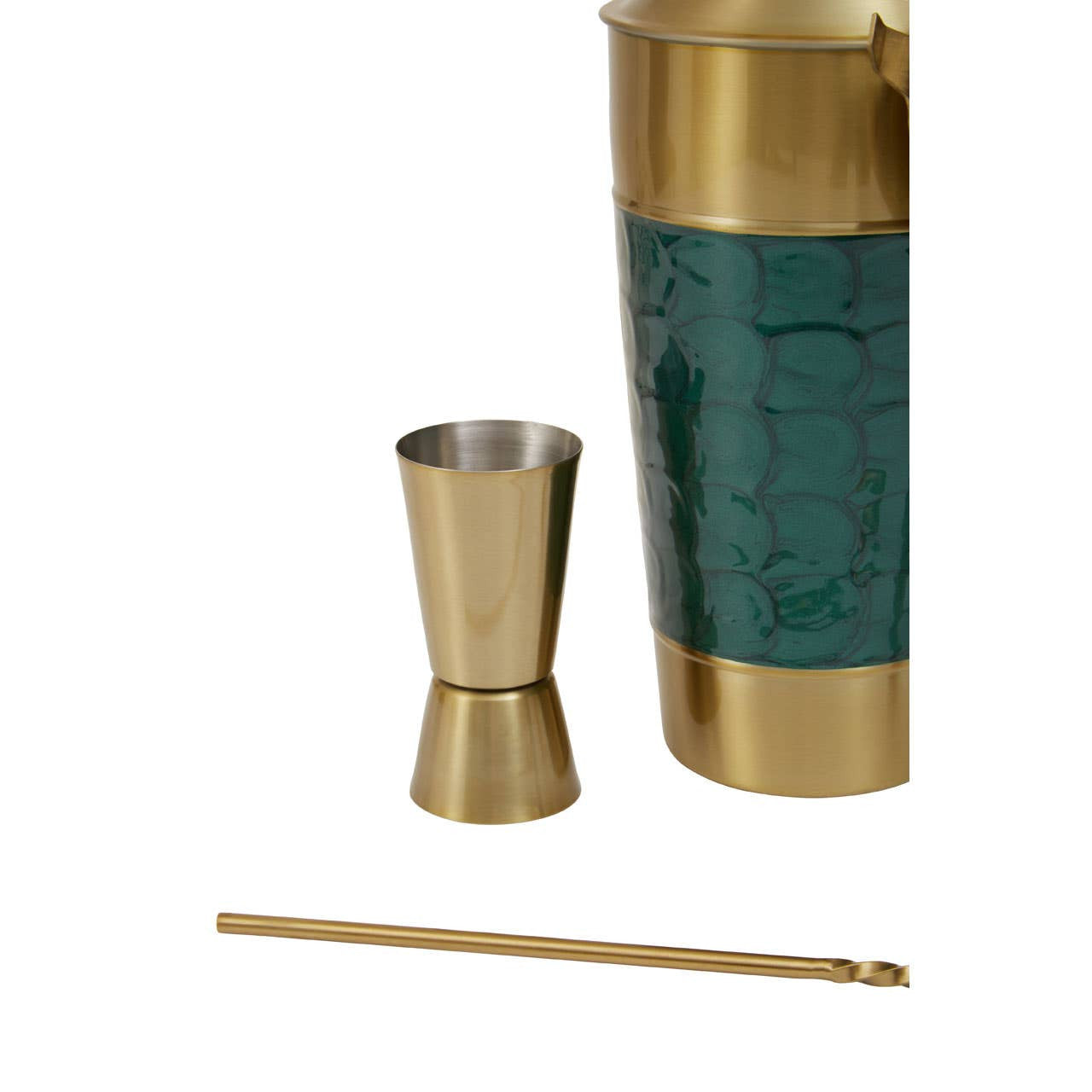 Calipo Green Enamel 4 Piece Cocktail Set