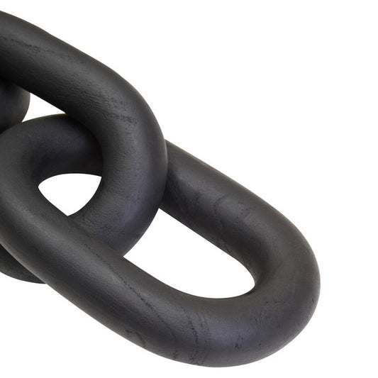 Kyra Black Wood 3 Link Chain Decor