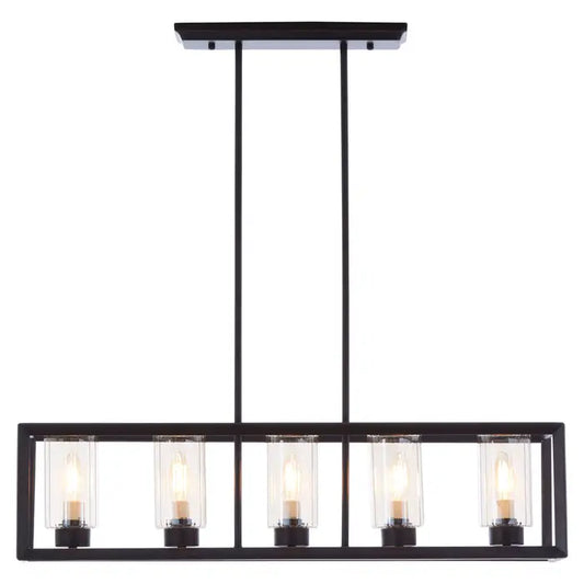Amika 5 Bulb Matte Black Ceiling Light