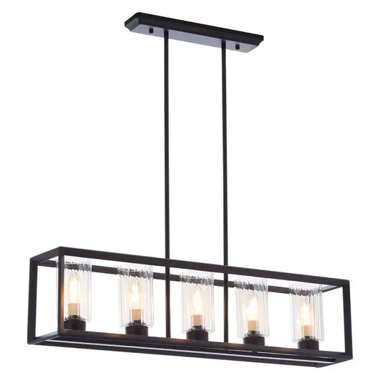 Amika 5 Bulb Matte Black Ceiling Light