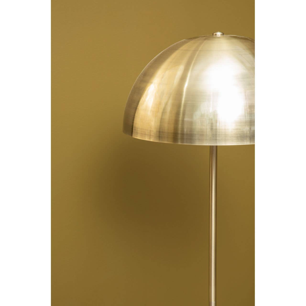 Maddy Floor Lamp in Brushed Brass and Marble Base