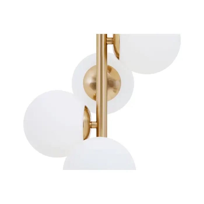 Hebe Brushed Brass & White Marble Table Lamp