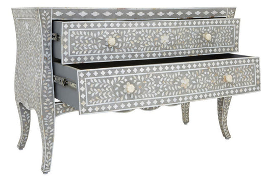 Fia Chest of 2 Drawers with Mother of Pearl Inlay